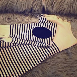 Nautical inspired 3/4 tee